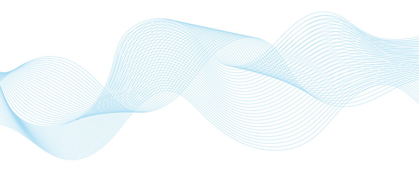 Abstract blue gradient line technology business wavy background. minimal paper waves flow line. minimal paper grid web smooth line. digital vector web soundwave pattern texture.