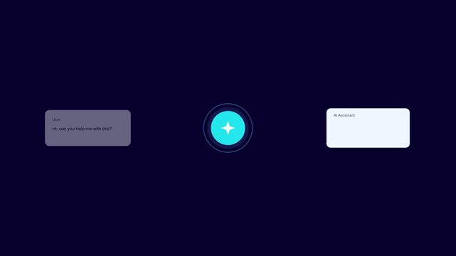 Animation of UI Workflow Logic with Process Cards and Plus Button