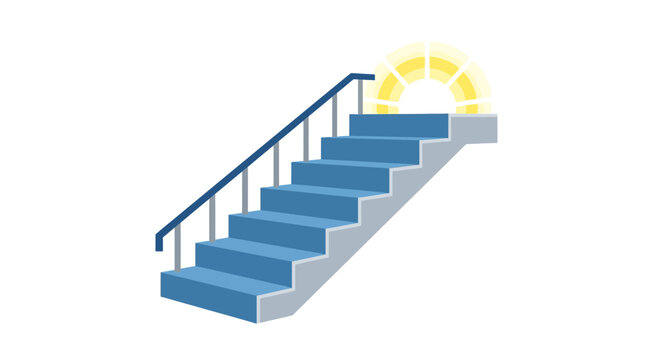 Staircase Leading to Bright Light Concept Icon
