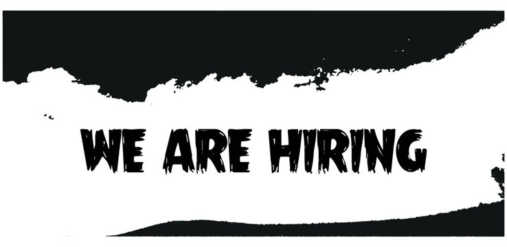 Poster with a sign Vacant. We are Hiring, Open Vacancy. Hiring and Recruiting concept. Loudspeaker announcement. Vector illustration.