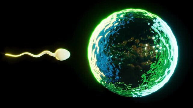 Sperm egg cell medical reproductive bg able to loop endless 4k