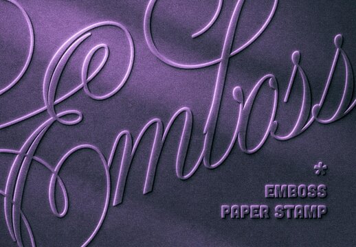 Embossed Color Paper Text Effect For Poster And Print Design