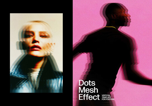 Mesh Dot Effect For Poster And Print Design