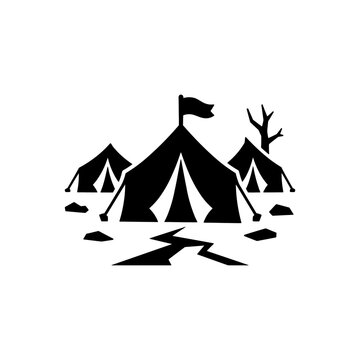 Earthquake Refugee Camp Icon