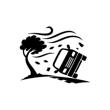 Hurricane Overturned Vehicle Icon