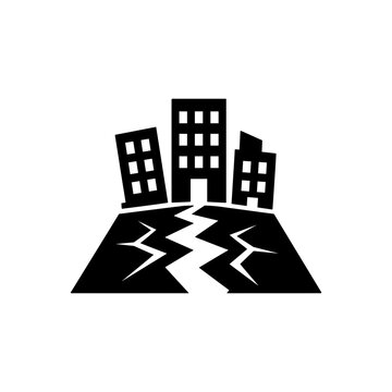 Urban Earthquake Faultline Icon