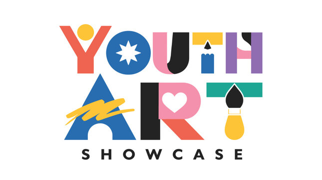 Youth Art Showcase Colorful Creative Display Main Subject.