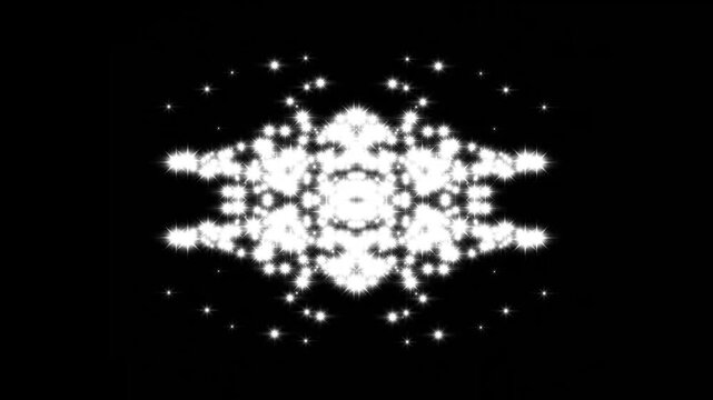 4k Magic light stars line effect on black screen, white glowing fairy sparkle line burst, White audio waveform animation, clean sound wave spectrum loop, minimalist digital frequency equalizer.