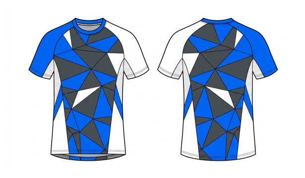 Modern athletic jersey template vector for soccer cricket rugby and volleyball
