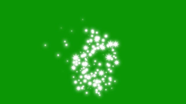 Glowing magic glitter star sparkle animation, white shine dust trail burst, fairy twinkle shimmer particles overlay, White audio waveform animation, shining sparkle motion on green screen,4k video
