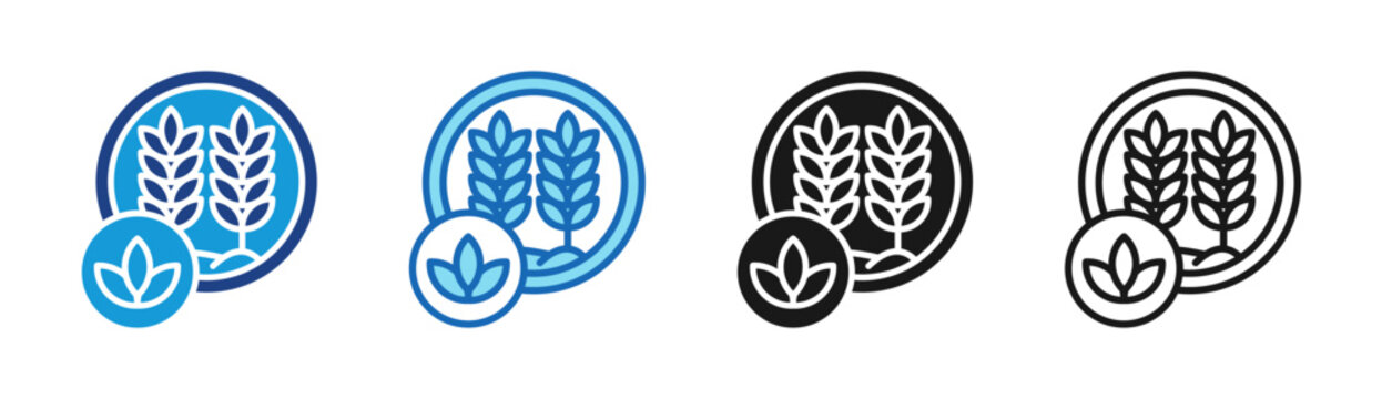Grain Quality icon set multiple style collection