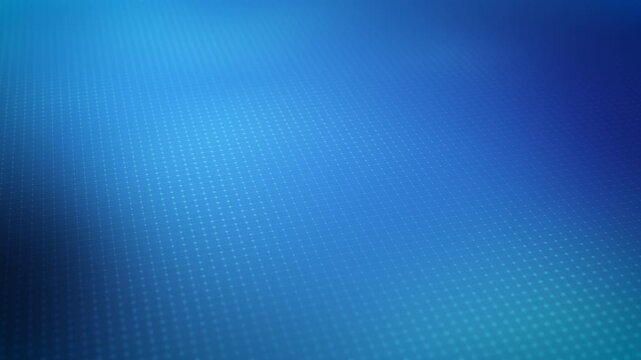 Abstract Blue Digital Grid with Dynamic Dots. Cyber Network Technology Motion Background.
