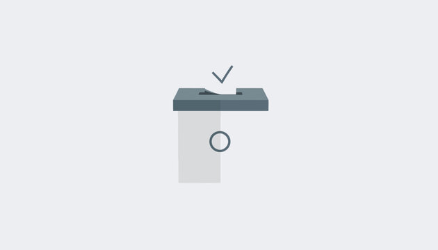 Minimalist ballot box icon for voting and elections.