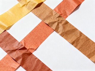 Fototapeta premium Woven Paper Strips in Warm Tones