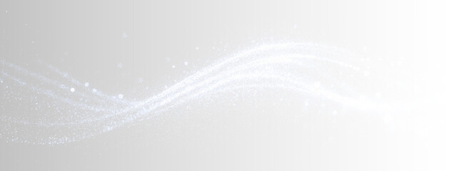 Transparent png of realistic blue glowing particle wave trail with dust sparkle streak energy line and cinematic fluid sparkle effect overlay element on transparent background set atmospheric path © Sergey