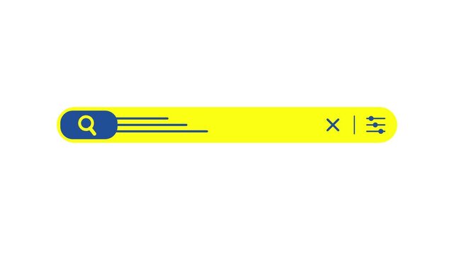Minimalist Yellow Search Bar UI Design Element