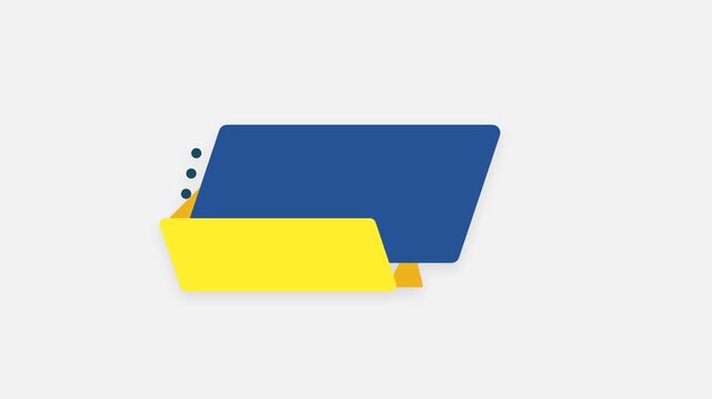 Minimal Blue and Yellow File Folder Icon Animation