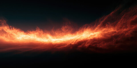 Fototapeta premium Ethereal Orange and Red Plasma Waves: Abstract, Luminous Horizon for Creative Designs