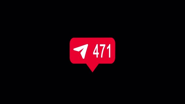 Share notification animation with thumbs up icon pop in speech bubble social media approval alert alpha channel minimal modern ui design for apps web engagement interaction feedback symbol 
