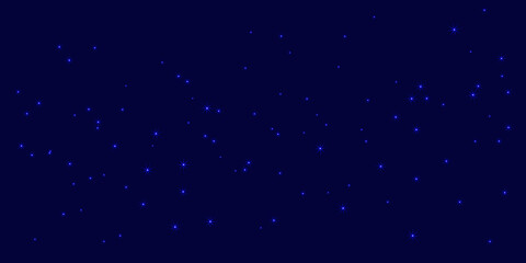 Fototapeta premium Deep blue night sky filled with sparkling bright stars, celestial background, cosmic universe, clear atmosphere, dark expanse.