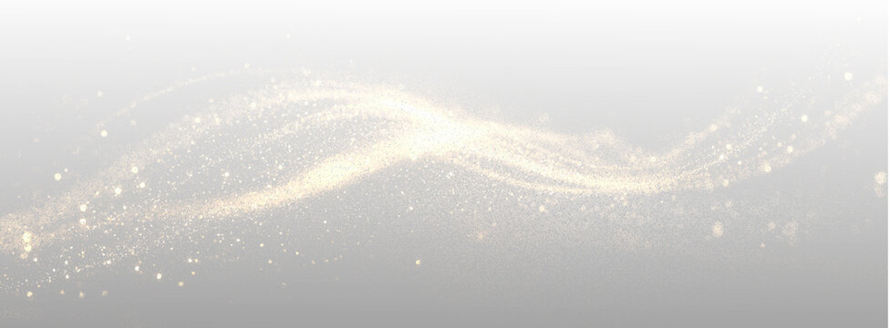 gold Transparent png golden glowing light wave with sparkling particles and luminous energy trail abstract elegant vector illustration on white background overlay glitter effect sparkle dust glow