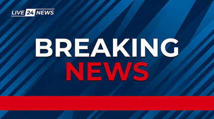 Fototapeta premium Modern Live News Channel Background with Bold Breaking HeadlinesModern Live News Channel Background with Bold Breaking Headlines