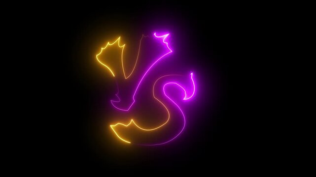glowing neon VS versus bars icon animation on black background. Versus vs bars icon. orange color vs game match team challenge sign symbol. neon versus for sports and fight competition.