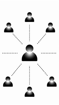 Black silhouette human avatar icon on white background.