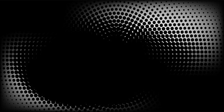 Black radial halftone circles. Dotted sound wave rings. Stippled epicenter, target, radar icon concept. Ripple concentric signal vibration element. Vector round dashed and dotted