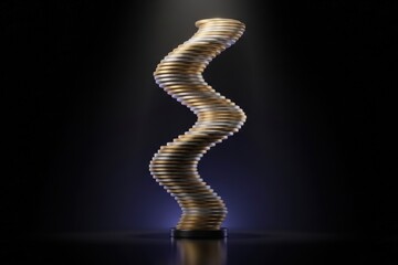 Obraz premium Spiral Coin Stack Representing Compound Interest and Long-Term Financial Growth
