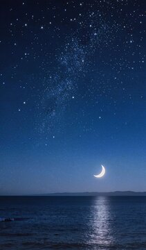 night sky is filled with countless stars
