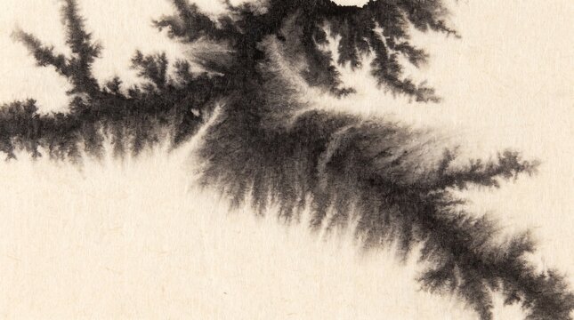 Dark pigment soaking through textured paper creating an organic abstract ink bleed pattern effect