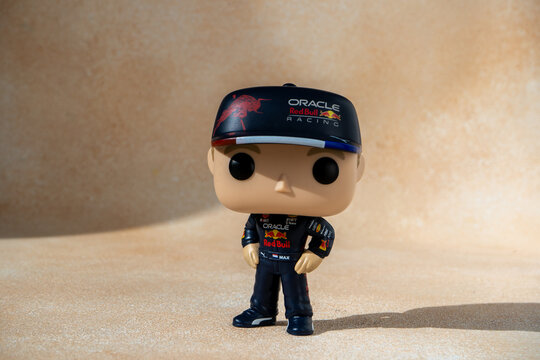 Max Verstappen Funko POP Formula 1 figurine. Formula one fun toy. Italy, Imola - 18 May 2025