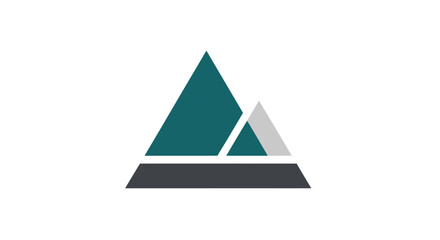 Fototapeta premium Geometric shapes forming mountain peaks.