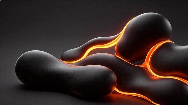 Abstract glowing organic forms