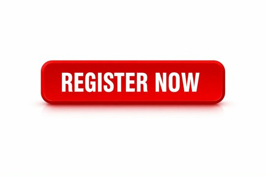 Red register now button with bold white text