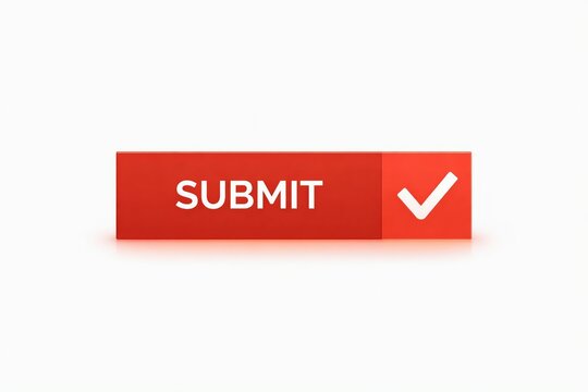 Red submit button with checkmark icon