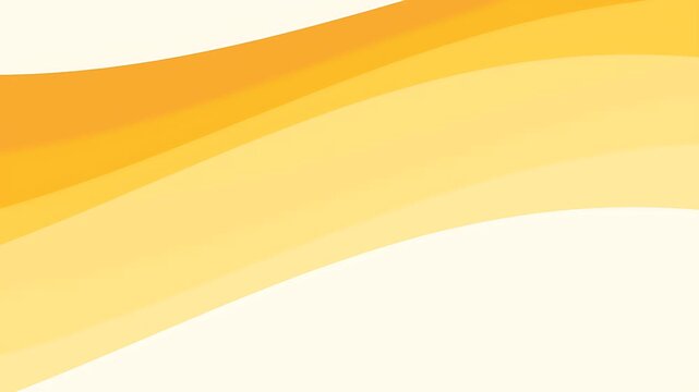 Smooth flowing orange and yellow gradient waves background animation