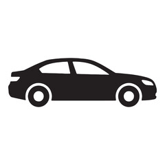 Fototapeta premium Sleek sedan silhouette evokes modern travel and elegance against minimalist background