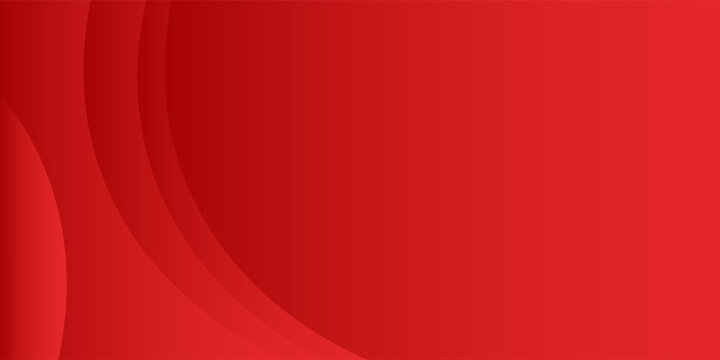 Abstract red gradient circles background. Modern simple overlap geometric pattern creative design. Minimal red curve shapes texture element. Suit for cover, poster, website, banner, presentation