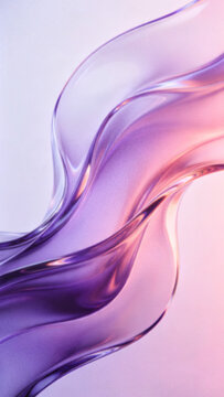 Abstract pastel purple glassmorphism background with grainy holographic liquid waves vertical composition perfect for mobile device wallpaper and social media stories.