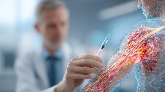 Preparation of allergen immunotherapy as patient observes in a clinical setting