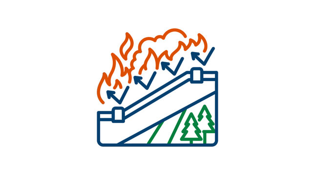 Fire Resistant Barrier Protecting Forest from Wildfire