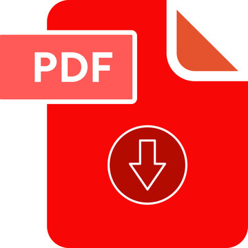 PDF file format icons. PDF file download symbols.PDF file format icon.PDF file download icon flat trendy vector illustration isolated .File format extensions. doc, xls, ppt, pdf file format