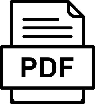 PDF file format icons. PDF file download symbols.PDF file format icon.PDF file download icon flat trendy vector illustration isolated .File format extensions. doc, xls, ppt, pdf file format
