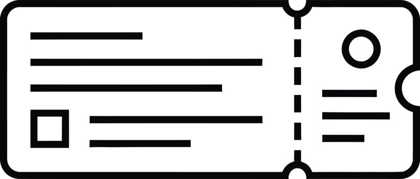 Ticket with Barcode and Information Fields for Event or Travel Featuring Pass, Entry, Access with Design and Vector Elements