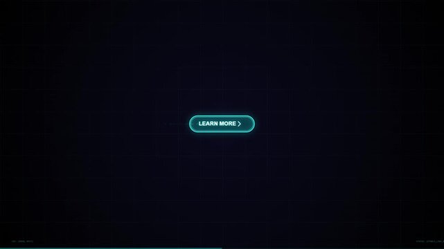 Interactive Button Animation Learn More Futuristic Digital Interface