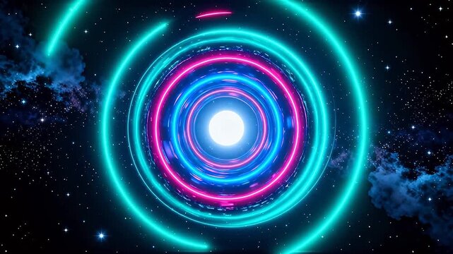 Neon spiral in space
