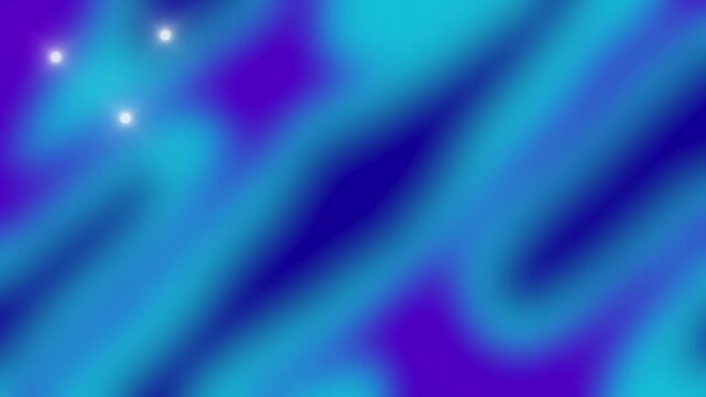 Abstract swirling blue gradient with glowing light orbs. Soft liquid color pattern for clean business presentation. Animated gradient background loop.
