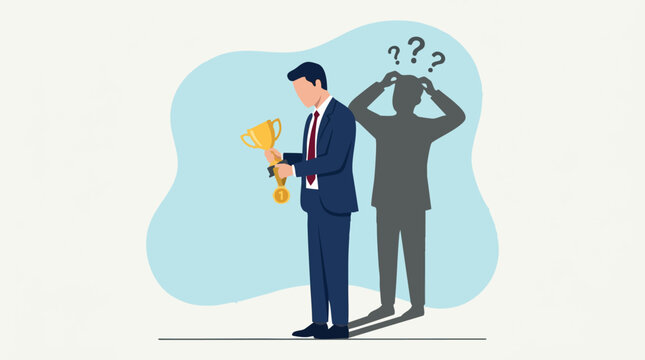 Successful Businessman Grappling with Imposter Syndrome and Self-Doubt